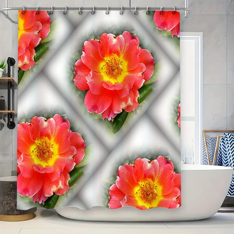 Colorful Floral Shower Curtain Decorative Bathroom Waterproof Fabric Print Modern Home Bath Mat Liner Red Yellow Flowers Garden W60H190(CM)-1 Pcs
Colorful Floral Shower Curtain Decorative Bathroom Waterproof Fabric Print Modern Home Bath Mat Liner Red Yellow Flowers Garden W60H190(CM)-1 Pcs