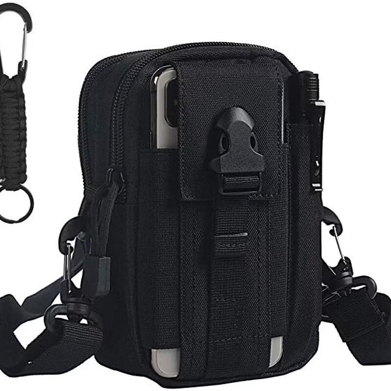 Outdoor Tactical Waist Bag with Phone Pouch and Rescue Rope (2-Pack, Black)
Outdoor Tactical Waist Bag with Phone Pouch and Rescue Rope (2-Pack, Black)