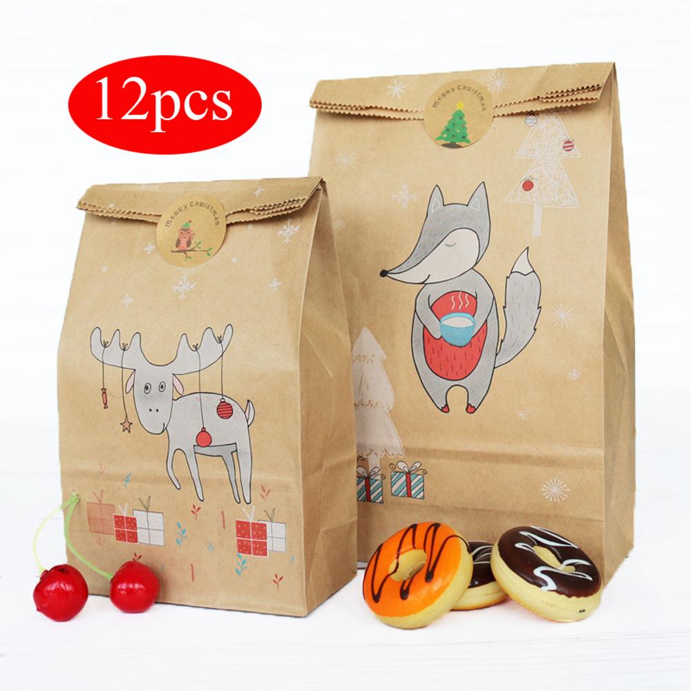 Party Wrapping Supplies Cookies Elk Foxes Food Package Packing Bags Xmas Stickers Kraft Paper Bag
Party Wrapping Supplies Cookies Elk Foxes Food Package Packing Bags Xmas Stickers Kraft Paper Bag