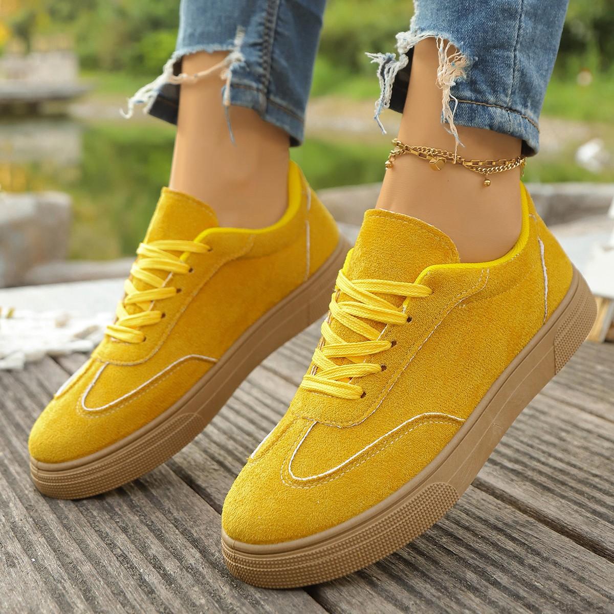 Suede Women s Casual Sports Running Shoes Large Size Sneakers 42 жовтий
Suede Women s Casual Sports Running Shoes Large Size Sneakers 42 жовтий