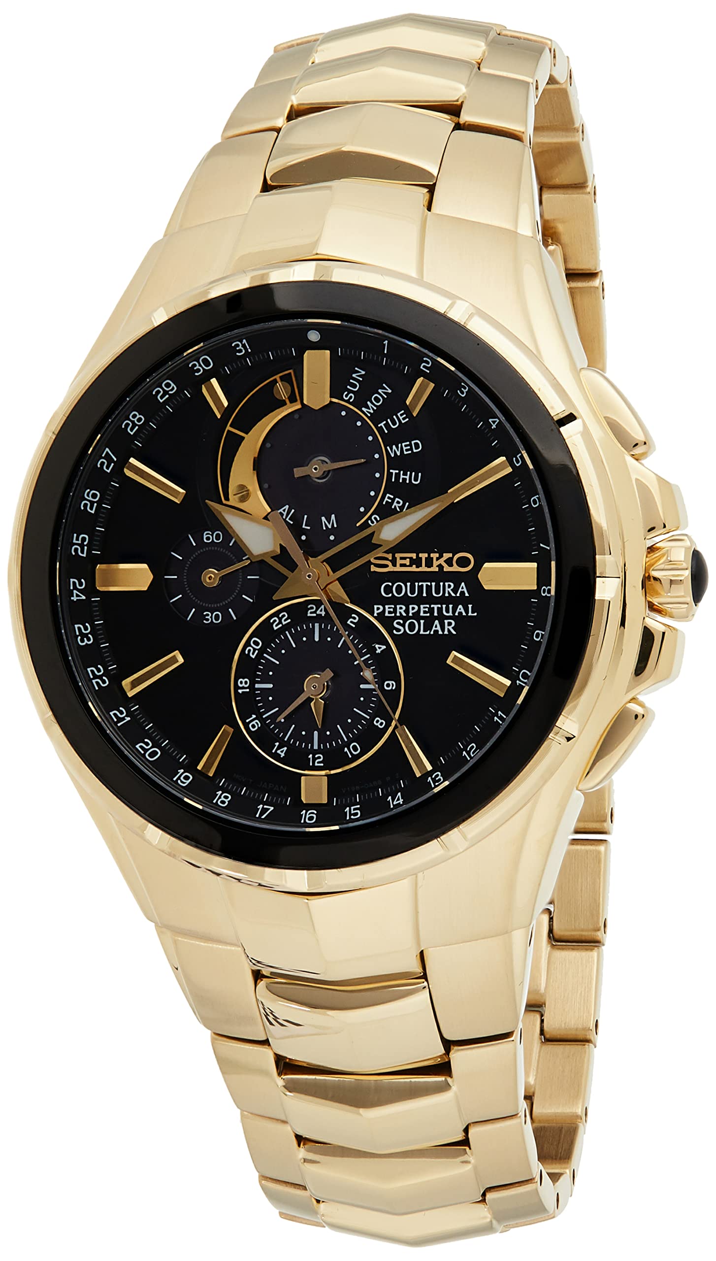 SEIKO Чоловічий годинник Seiko Dress White Chronograph з нержавіючої сталі (Модель SSC700) Чорний, Золотий,
SEIKO Чоловічий годинник Seiko Dress White Chronograph з нержавіючої сталі (Модель SSC700) Чорний, Золотий,