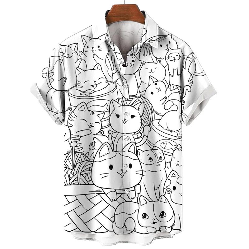 Men s Shirt For Men Cute 3d Cartoon Cat Print Cool Summer Short Sleeve Button Loose Hawaiian Shirt Holiday Beach Shirt Clothing M
Men s Shirt For Men Cute 3d Cartoon Cat Print Cool Summer Short Sleeve Button Loose Hawaiian Shirt Holiday Beach Shirt Clothing M