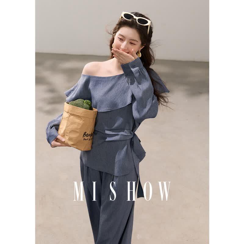 Women s Asymmetrical Ruffle Top & Wide-Leg Pants Set M
Women s Asymmetrical Ruffle Top & Wide-Leg Pants Set M
