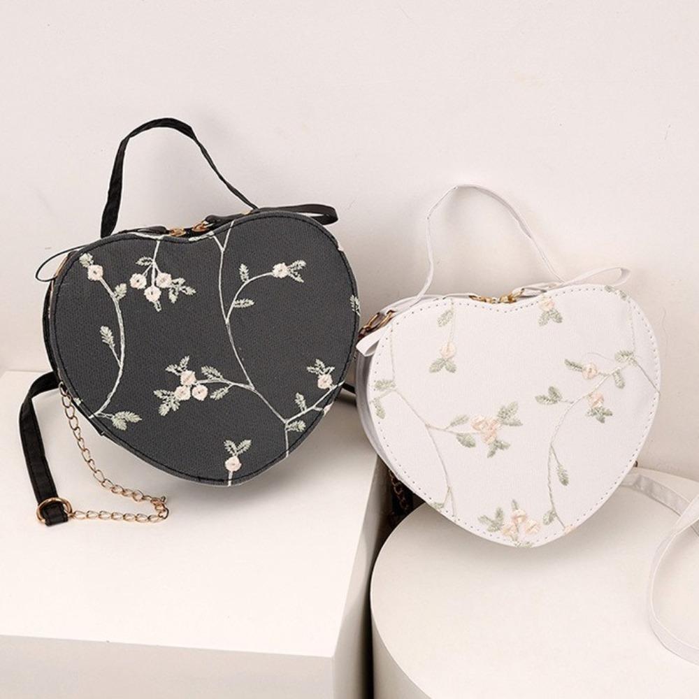 Lace Women Crossbody Bag Embroidery Chain Shoulder Bag Creative Heart Handbag Girls чорний
Lace Women Crossbody Bag Embroidery Chain Shoulder Bag Creative Heart Handbag Girls чорний
