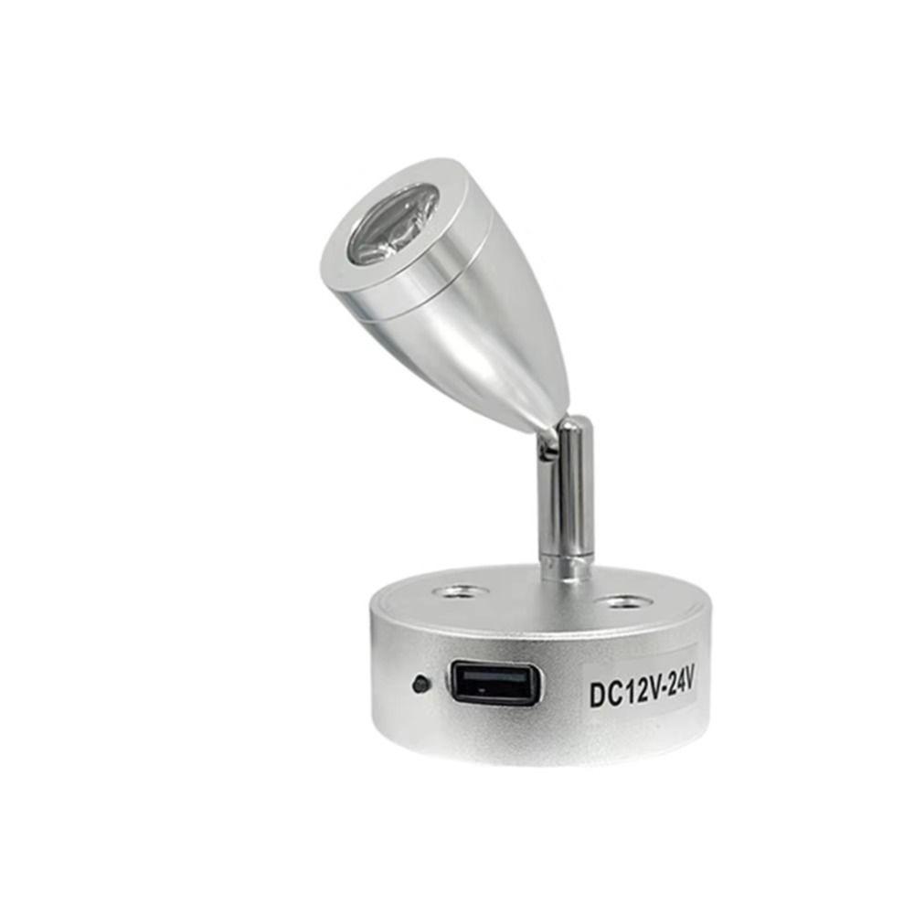 USB Powered LED Reading Light 3 W LED Wall Mount Spot Light Interior Lighting 12-24 V Motorhome Light Boat Interior срібний
USB Powered LED Reading Light 3 W LED Wall Mount Spot Light Interior Lighting 12-24 V Motorhome Light Boat Interior срібний