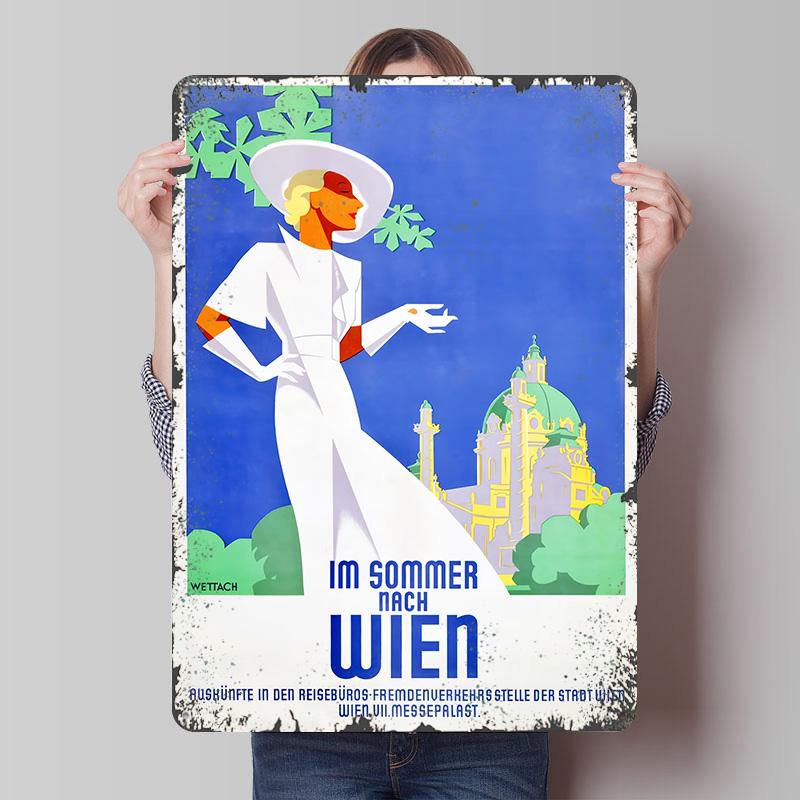 Vintage Vienna Travel Poster Customized Wall Art Vintage Metal Signs Retro Tin Plaque for Man Cave Living Room Decorations Decor 7.9x11.8In(20x30cm)
Vintage Vienna Travel Poster Customized Wall Art Vintage Metal Signs Retro Tin Plaque for Man Cave Living Room Decorations Decor 7.9x11.8In(20x30cm)