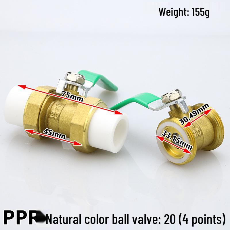 High-Temperature PPR Ball Valve with Double Union: 20mm, 25mm, Copper 32mm, Hot Melt 40mm, 50mm, 63mm, 75mm - Free Shipping
High-Temperature PPR Ball Valve with Double Union: 20mm, 25mm, Copper 32mm, Hot Melt 40mm, 50mm, 63mm, 75mm - Free Shipping