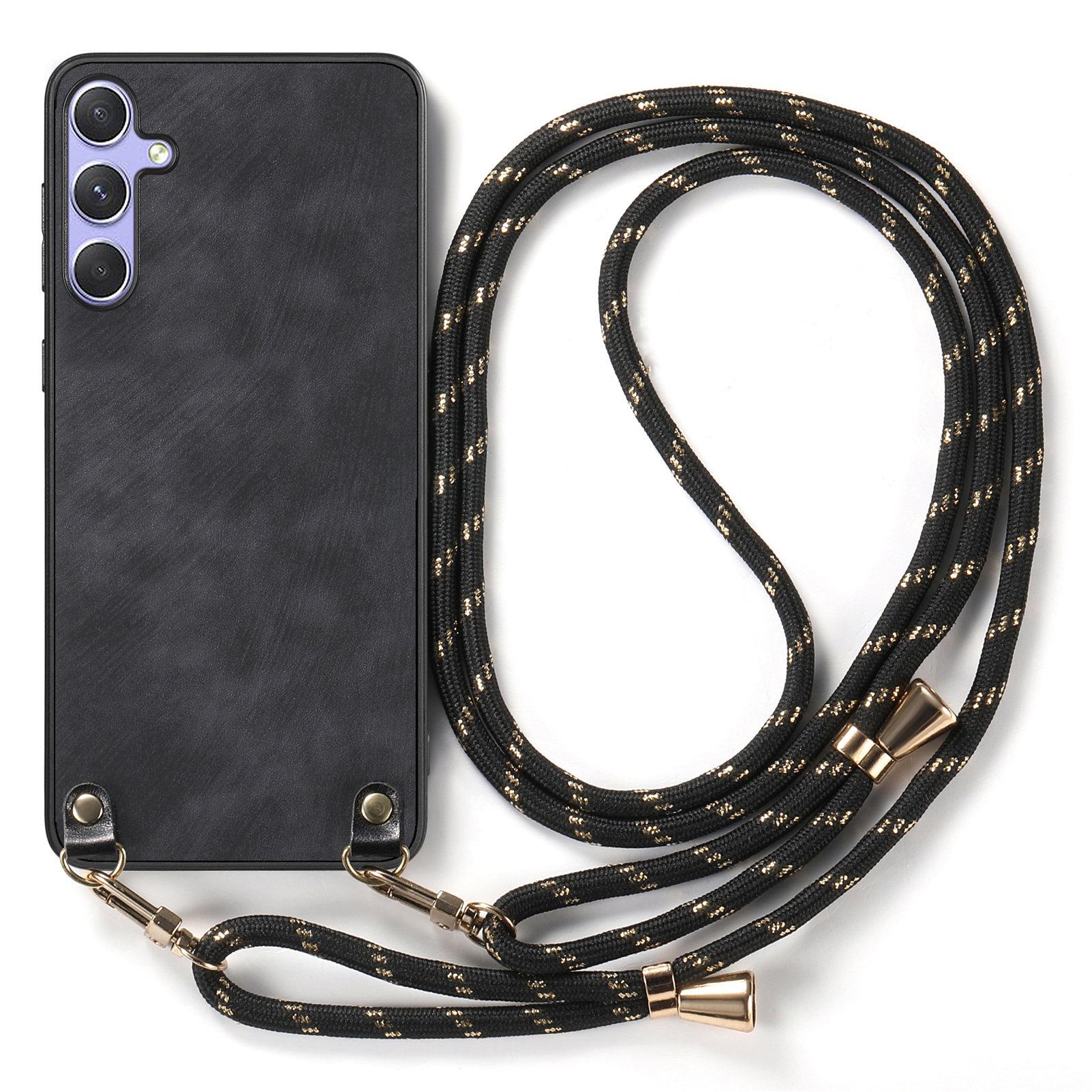For Samsung Galaxy A36 5G Case Retro Texture Leather Coated PC+TPU Phone Cover with Hanging Rope Blue
For Samsung Galaxy A36 5G Case Retro Texture Leather Coated PC+TPU Phone Cover with Hanging Rope Blue