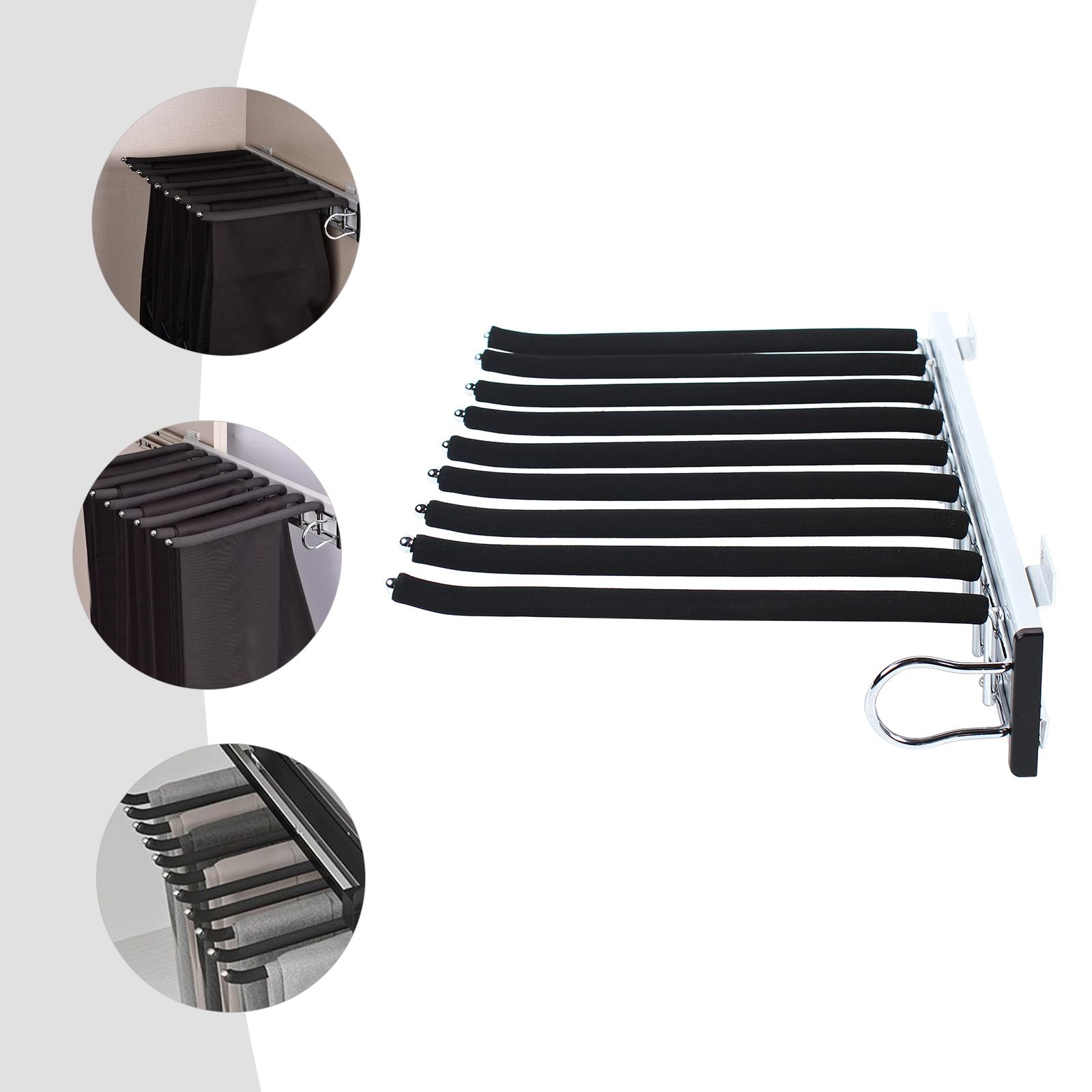 Pull Out Trousers Rack Steel Pull Out Pants Rack Pants Hanger Bar Clothes Organizers for Closet for Space Saving and Storage
Pull Out Trousers Rack Steel Pull Out Pants Rack Pants Hanger Bar Clothes Organizers for Closet for Space Saving and Storage