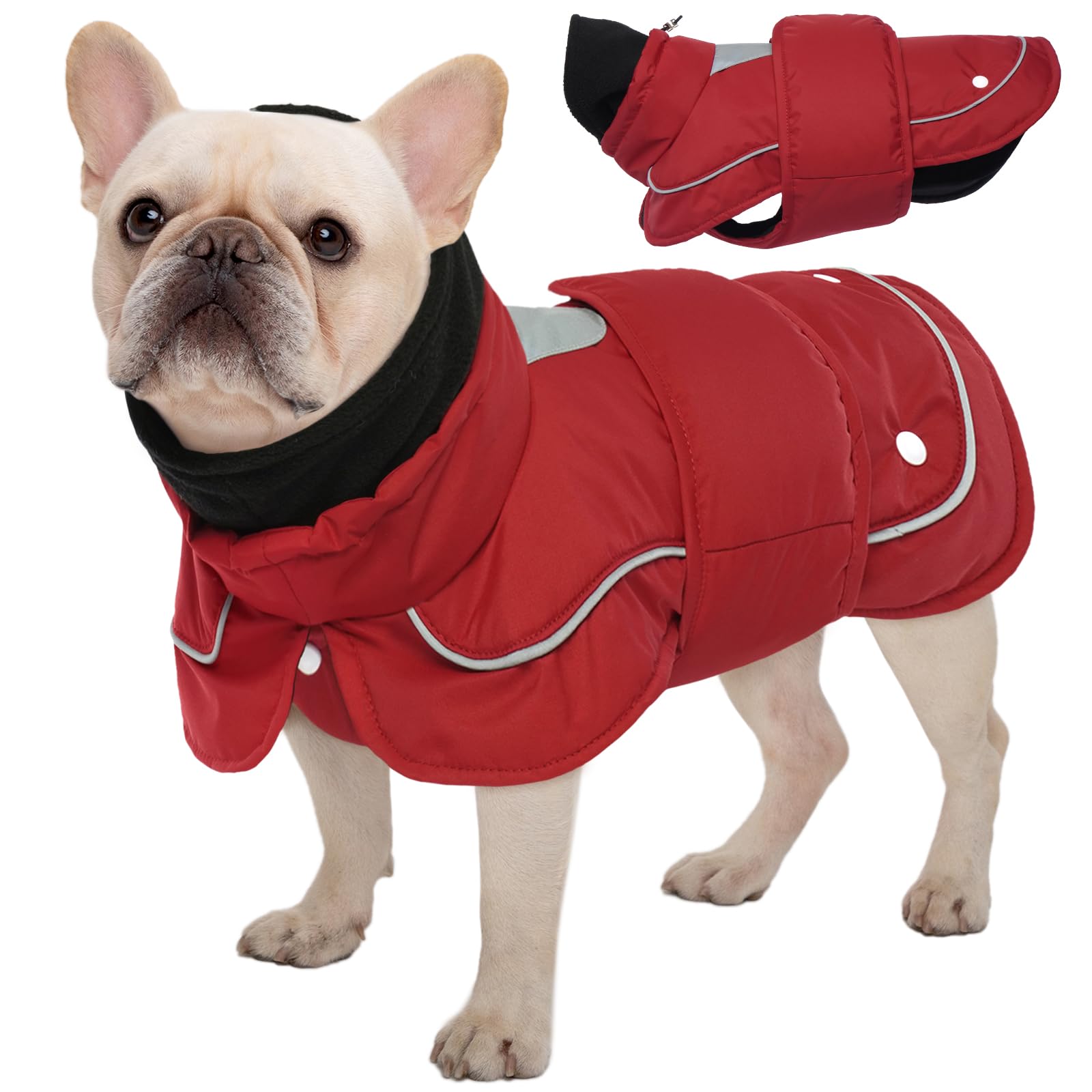 Kuoser Dog Cold Weather Waterproof Velcro Leash Hole with Reflective Easy to Put On and Take Dog Red Chest Measurement Coat, Jacket, Turtleneck,
Kuoser Dog Cold Weather Waterproof Velcro Leash Hole with Reflective Easy to Put On and Take Dog Red Chest Measurement Coat, Jacket, Turtleneck,