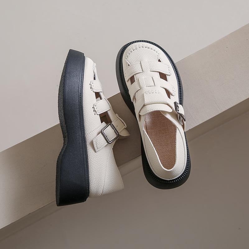 Stepping on shit, thick-soled Roman shoes, sandals for women s 2025 summer new models, one shoe for two, hollowed-out big-headed pig cage shoes, hole 35 чёрный
Stepping on shit, thick-soled Roman shoes, sandals for women s 2025 summer new models, one shoe for two, hollowed-out big-headed pig cage shoes, hole 35 чёрный