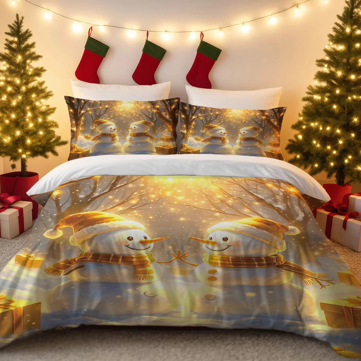 3 предмета Рождественский комплект постельного белья с принтом снеговика для четырех сезонов, мягкий, без сердцевины, для спальни, разных размеров, машинная стирка EU Twin(135x200cm)
3 предмета Рождественский комплект постельного белья с принтом снеговика для четырех сезонов, мягкий, без сердцевины, для спальни, разных размеров, машинная стирка EU Twin(135x200cm)