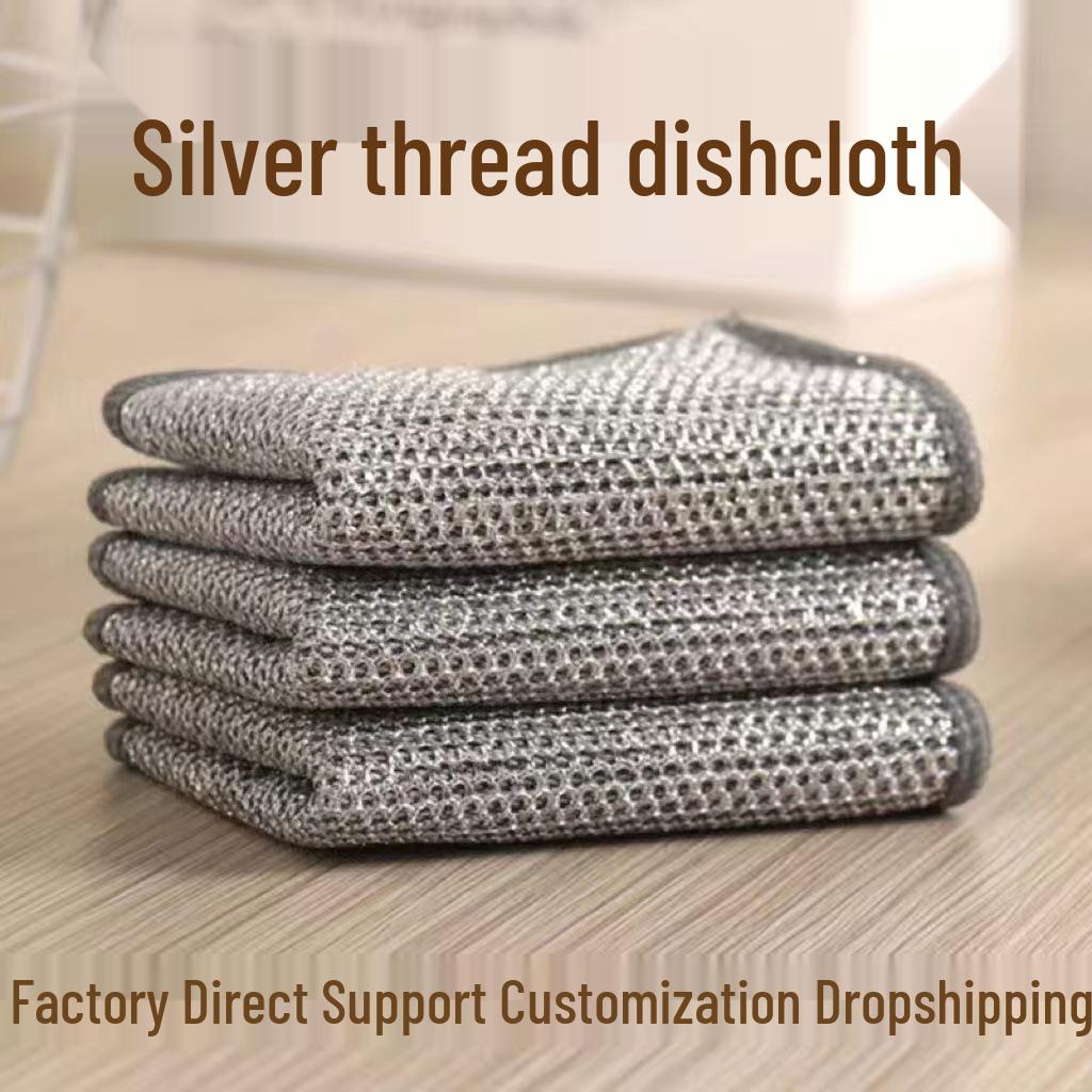 Double-Layer Metal Wire Dishwashing Pad: Quick-Dry, Non-Stick, Easy-Clean Scouring Mesh 20*20 cm
Double-Layer Metal Wire Dishwashing Pad: Quick-Dry, Non-Stick, Easy-Clean Scouring Mesh 20*20 cm