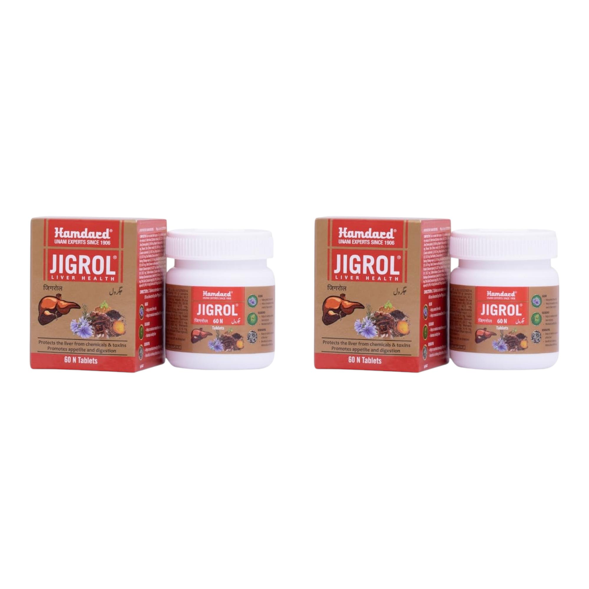Hamdard Jigrol Herbal Remedy 60 Tablets Pack of 2 | Natural Liver Support and Digestive Health Formula
Hamdard Jigrol Herbal Remedy 60 Tablets Pack of 2 | Natural Liver Support and Digestive Health Formula