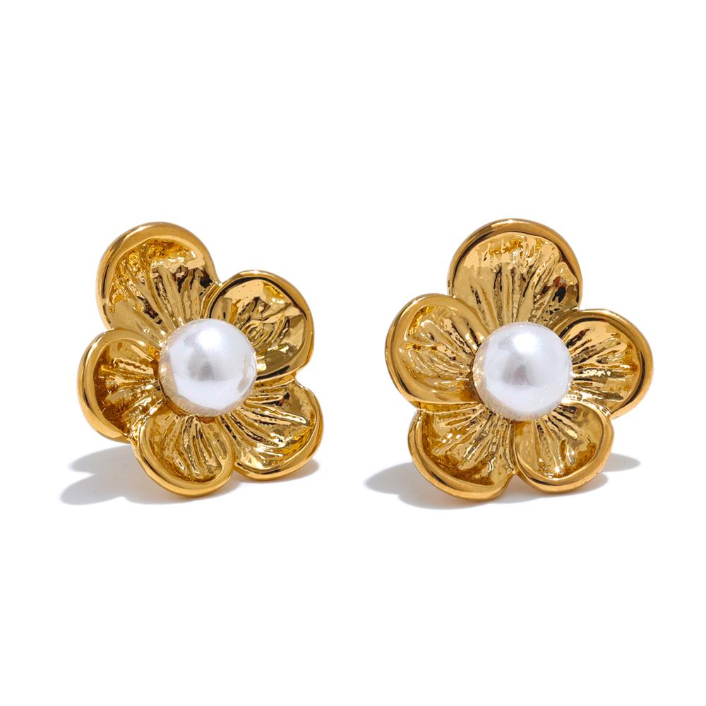 Yhpup Fashion Stainless Steel Simulated Pearls Metal Flower Trendy Stud Earrings Tarnish Resistant Daily Charm Jewelry Gift
Yhpup Fashion Stainless Steel Simulated Pearls Metal Flower Trendy Stud Earrings Tarnish Resistant Daily Charm Jewelry Gift