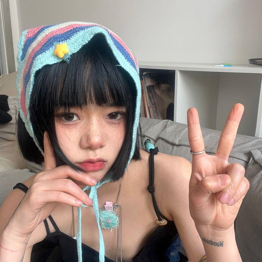 Grid French Style Flower Stripe Knitted Headband Women Headwrap Triangle Bandanas Korean Hair Scarf
Grid French Style Flower Stripe Knitted Headband Women Headwrap Triangle Bandanas Korean Hair Scarf