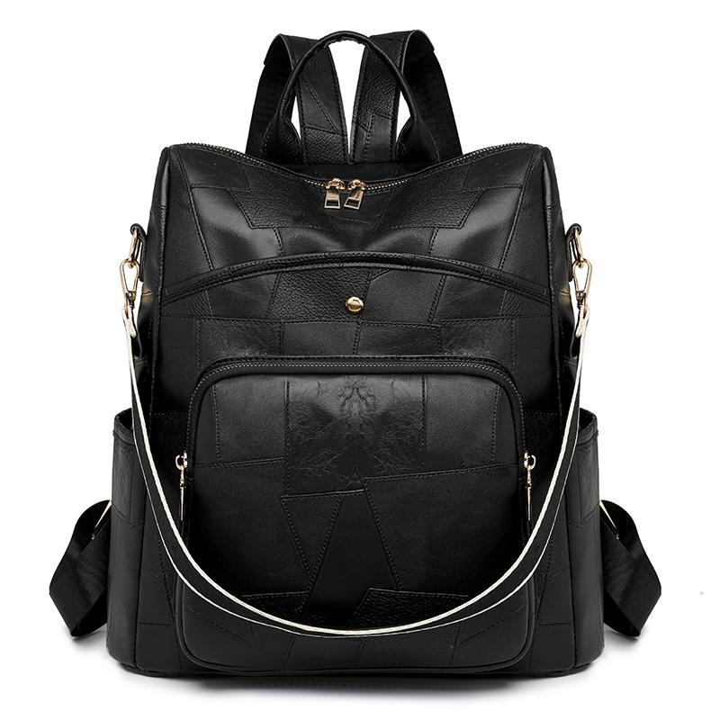Мягкий кожаный рюкзак большой емкости для женщин, однотонный дорожный рюкзак чёрный
Мягкий кожаный рюкзак большой емкости для женщин, однотонный дорожный рюкзак чёрный