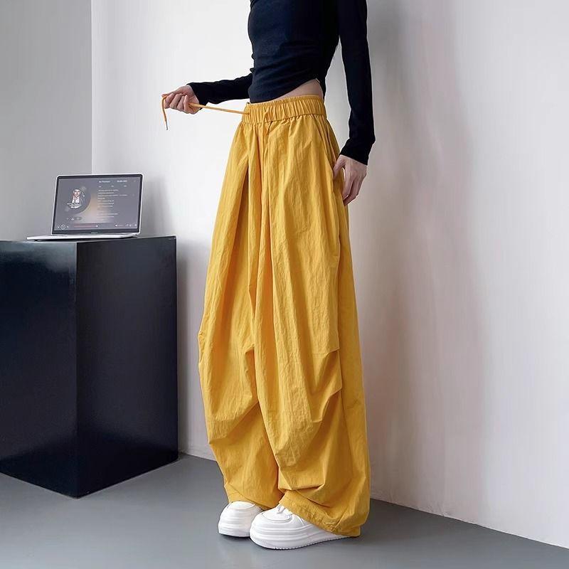 Plus Size Wide-Leg Drawstring Cargo Pants for Women Spring/Summer Loose Slim-Fit Casual Utility Trousers M
Plus Size Wide-Leg Drawstring Cargo Pants for Women Spring/Summer Loose Slim-Fit Casual Utility Trousers M