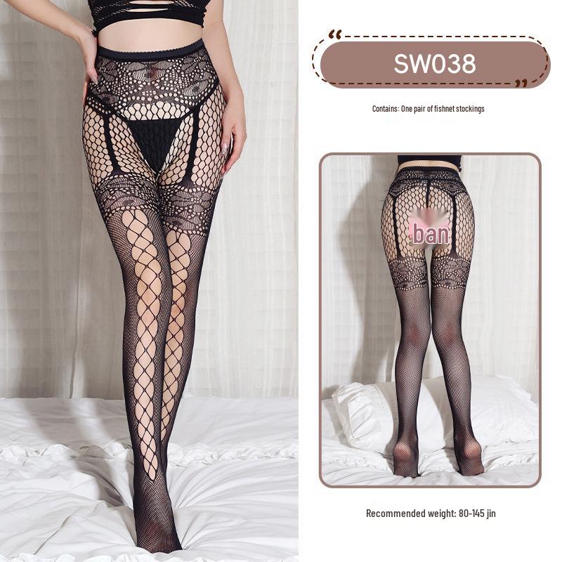 Jiuli Qingchuan SW038 Sexy Strappy Fishnet Pantyhose with Cross Cutout Design. One Size
Jiuli Qingchuan SW038 Sexy Strappy Fishnet Pantyhose with Cross Cutout Design. One Size