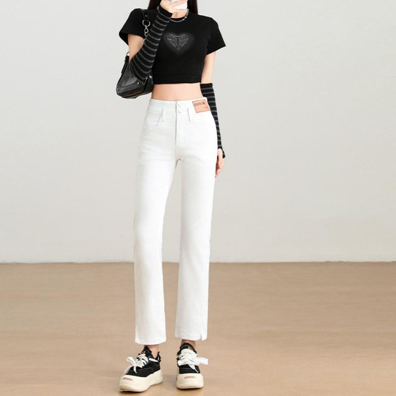White Jeans for Women with High Waist Straight Spring and Autumn New Narrow Version Slimming Nine-point Small Pants XXL
White Jeans for Women with High Waist Straight Spring and Autumn New Narrow Version Slimming Nine-point Small Pants XXL