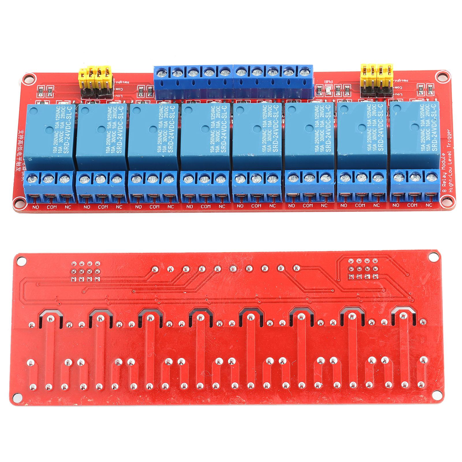 8 Channel Optocoupler Relay Module Board High & Low Trigger 5V 12V 24V Type 2
8 Channel Optocoupler Relay Module Board High & Low Trigger 5V 12V 24V Type 2