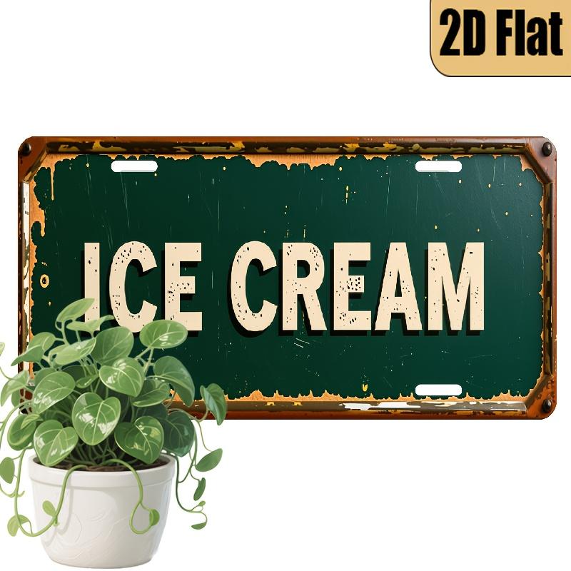 D Flat Printing Vintage Distressed ICE CREAM with Rustic Green Background Beige Text Aluminum Tin Painting License Plate S 15x30cm(5.9x7.8inch)
D Flat Printing Vintage Distressed ICE CREAM with Rustic Green Background Beige Text Aluminum Tin Painting License Plate S 15x30cm(5.9x7.8inch)