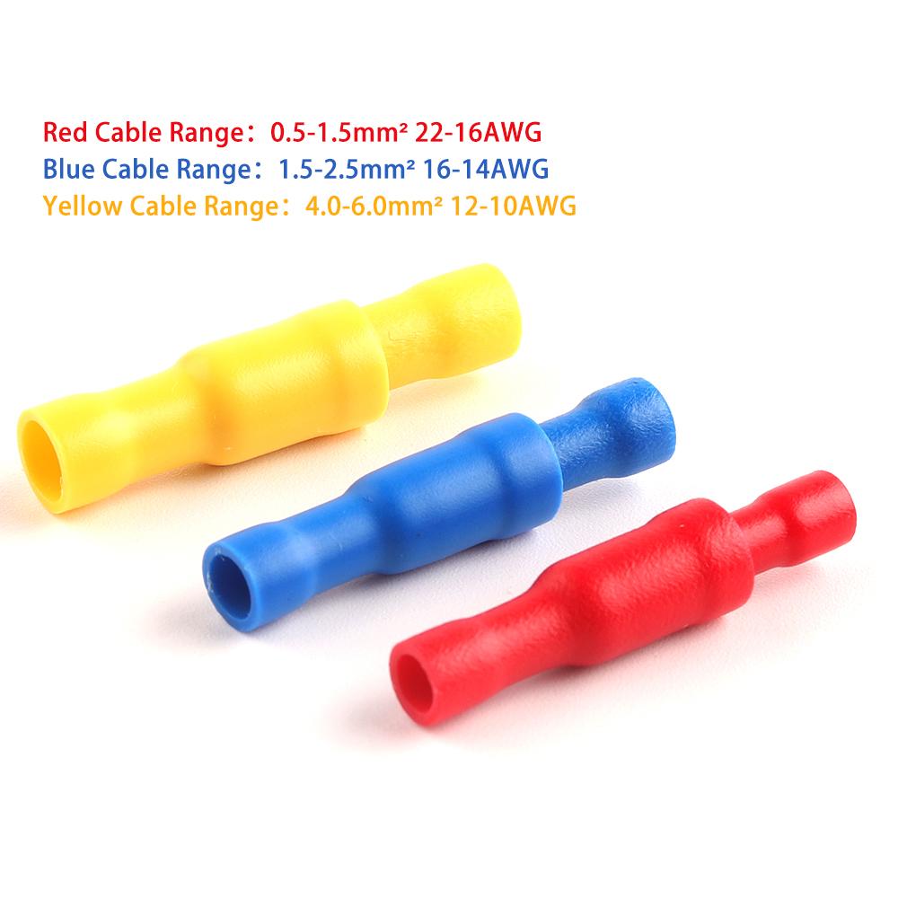 MPD+FRD PVC Bullet Shaped Female Male Insulating Joint Wire Connector Bullet Audio Wiring Insulated Electrical Crimp Terminal 50PCS(25set)
MPD+FRD PVC Bullet Shaped Female Male Insulating Joint Wire Connector Bullet Audio Wiring Insulated Electrical Crimp Terminal 50PCS(25set)