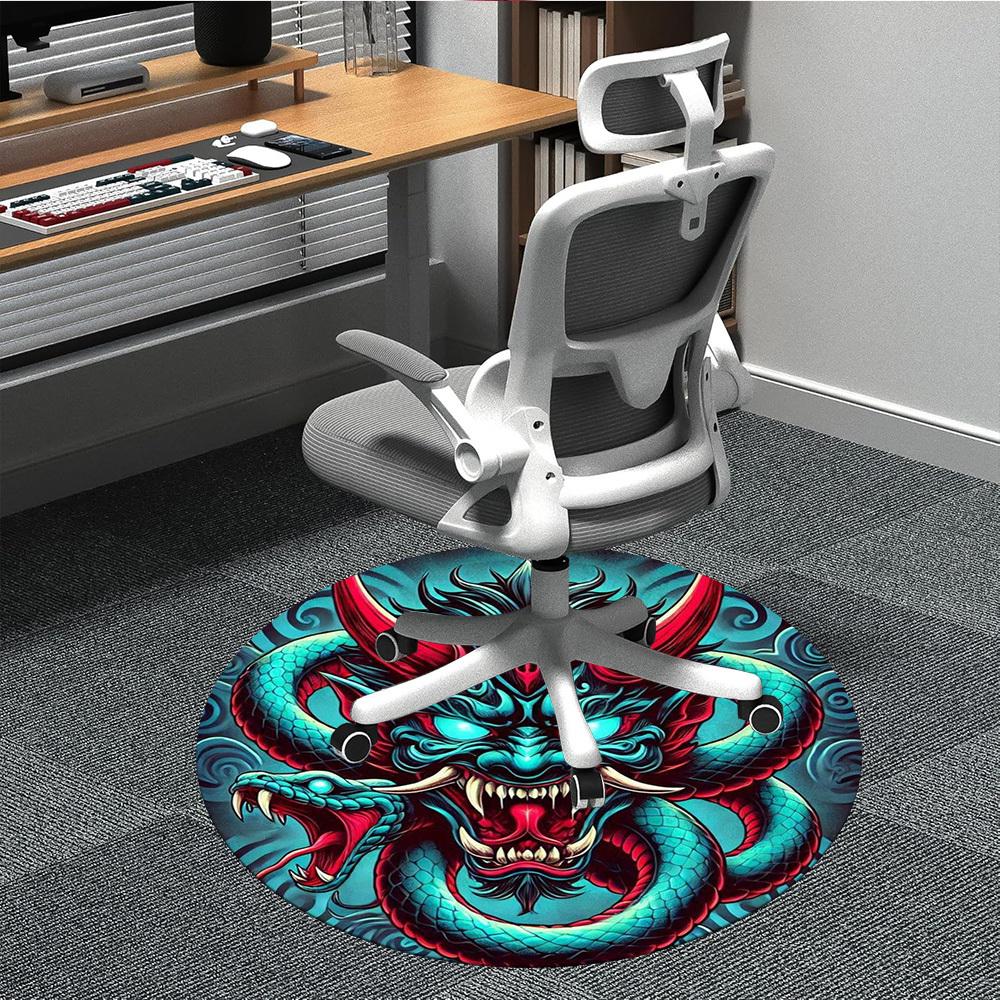 1pc Dragon Snake Illustration Chair Carpet for Office Non-Slip, Machine Washable Rug for Office, Room - Polyester, Machine Made yy251029240 80cm by 80cm
1pc Dragon Snake Illustration Chair Carpet for Office Non-Slip, Machine Washable Rug for Office, Room - Polyester, Machine Made yy251029240 80cm by 80cm