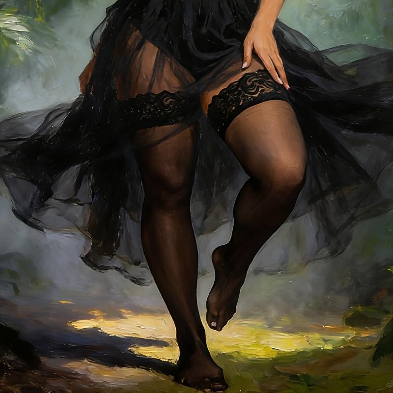 1/4 Pairs Plus-Size Women Stockings Black Lace Patchwork Over Knee Socks With Silicone Anti-Slip Anti Chafing Thigh High Socks One Size
1/4 Pairs Plus-Size Women Stockings Black Lace Patchwork Over Knee Socks With Silicone Anti-Slip Anti Chafing Thigh High Socks One Size