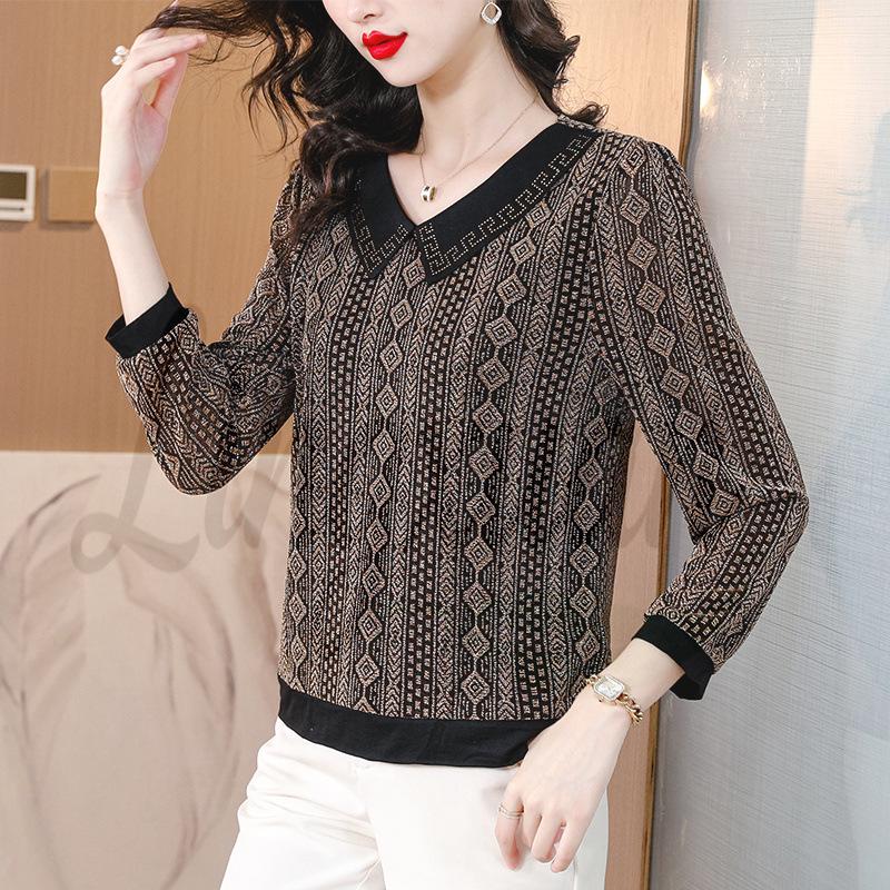 2026 Spring Long-Sleeve Plus Size Elegant Mesh Lapel T-Shirt for Middle-Aged & Elderly Women 2XL
2026 Spring Long-Sleeve Plus Size Elegant Mesh Lapel T-Shirt for Middle-Aged & Elderly Women 2XL