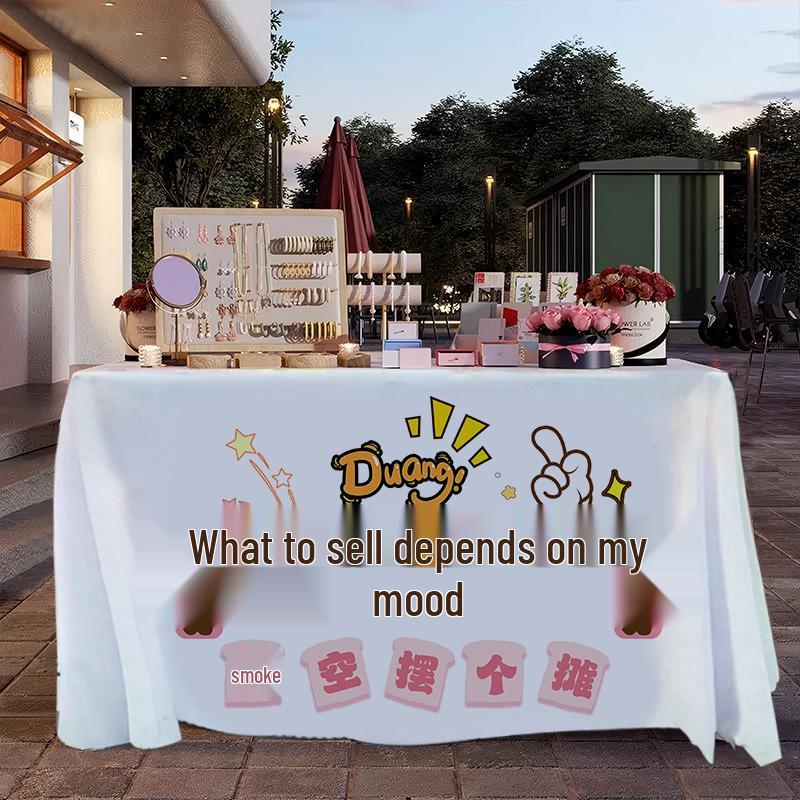 DIY Market Stall Advertising Tablecloth for Camping and Street Displays 150x120cm
DIY Market Stall Advertising Tablecloth for Camping and Street Displays 150x120cm