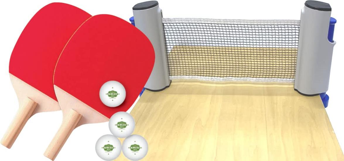 Table Tennis Racket Kawai 2-Piece Set with 4 Balls, Pen Holder, 4 Balls, Rubber Pre-Strung Kawai (Single + Simple Net Included)
Table Tennis Racket Kawai 2-Piece Set with 4 Balls, Pen Holder, 4 Balls, Rubber Pre-Strung Kawai (Single + Simple Net Included)