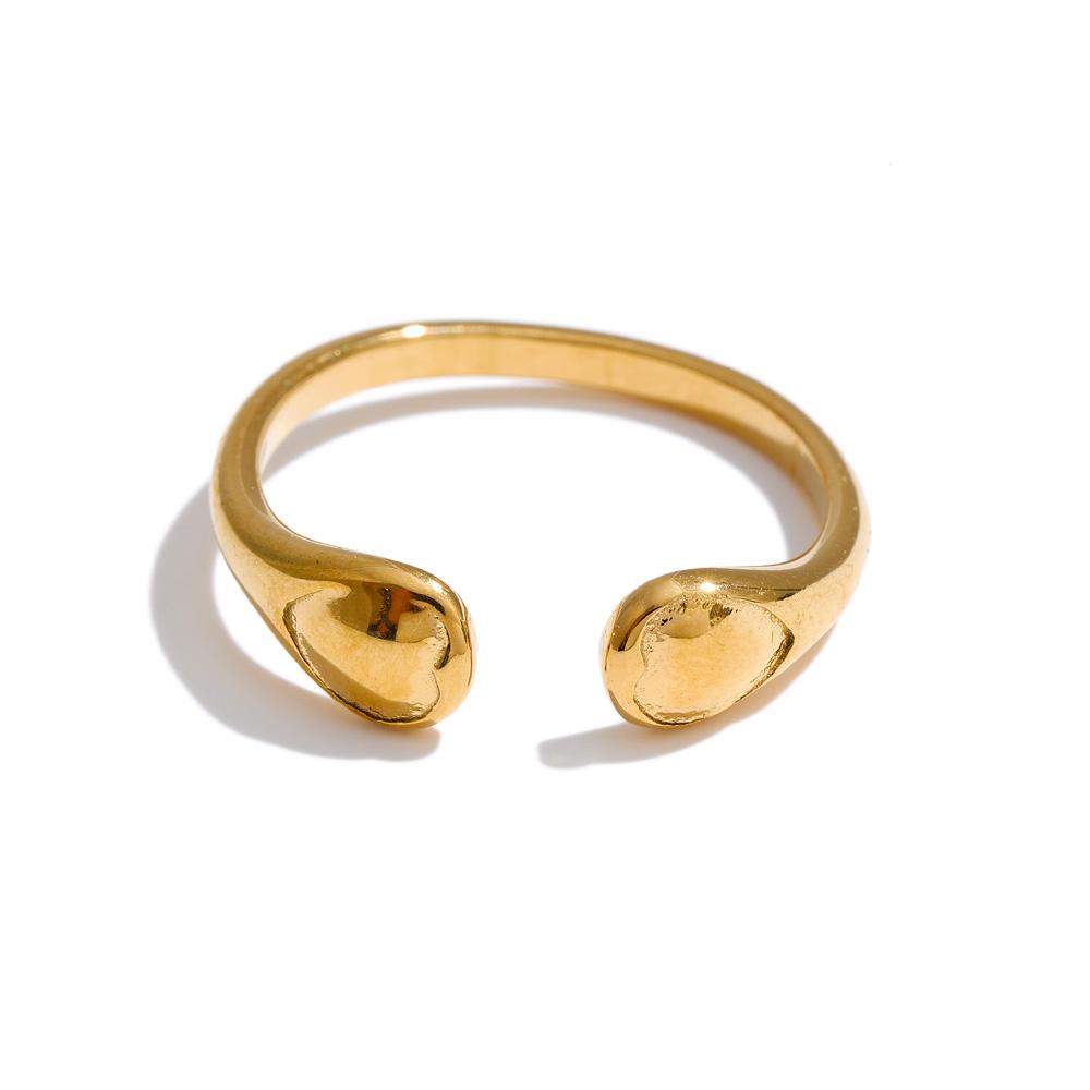 Yhpup Minimalist Stainless Steel Heart Adjustable Open Ring 16K Golden Platinum Color PVD Plated Simple Finger Jewelry Wholesale resizable
Yhpup Minimalist Stainless Steel Heart Adjustable Open Ring 16K Golden Platinum Color PVD Plated Simple Finger Jewelry Wholesale resizable
