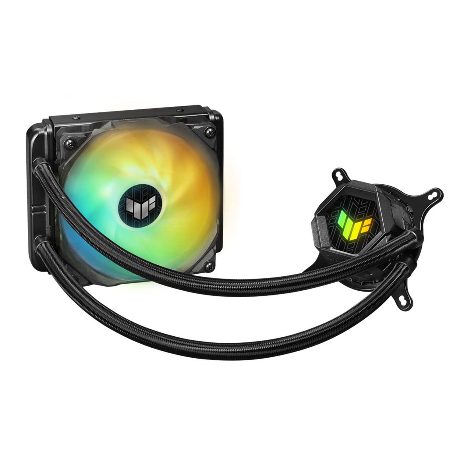 ASUSTek Liquid CPU Cooler with Aura Sync and TUF 120mm RGB Radiator Gaming LC 120 ARGB All-in-One Fan, 6-Year Warranty/TUF
ASUSTek Liquid CPU Cooler with Aura Sync and TUF 120mm RGB Radiator Gaming LC 120 ARGB All-in-One Fan, 6-Year Warranty/TUF