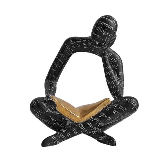 Абстрактна статуетка читаючої людини, що тримає золоту книгу, Чоловік, статуя зі смоли, Скульптура, Декорація для дому, офісу, на стіл, Подарунок для книголюбів A чорний
Абстрактна статуетка читаючої людини, що тримає золоту книгу, Чоловік, статуя зі смоли, Скульптура, Декорація для дому, офісу, на стіл, Подарунок для книголюбів A чорний