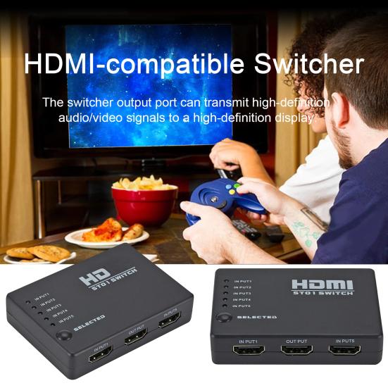 Высокопроизводительный HDMI-совместимый коммутатор ИК-пульт дистанционного управления 5-вход-1 выход HD-совместимый цифровой аудиопереключатель чёрный
Высокопроизводительный HDMI-совместимый коммутатор ИК-пульт дистанционного управления 5-вход-1 выход HD-совместимый цифровой аудиопереключатель чёрный
