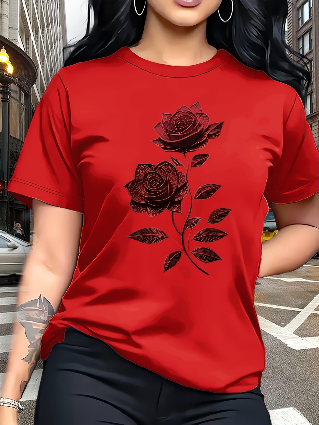 Elegant Women s T-Shirt | Unique Rose Pattern - Casual Crew Neck Top 5XL
Elegant Women s T-Shirt | Unique Rose Pattern - Casual Crew Neck Top 5XL