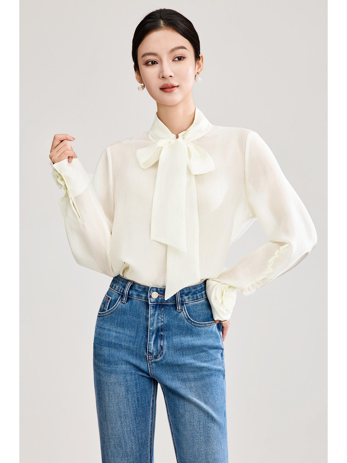 Elegant French Floral Tencel Shirt with Flowing Collar - Women s Spring Style Double Extra Large білий
Elegant French Floral Tencel Shirt with Flowing Collar - Women s Spring Style Double Extra Large білий