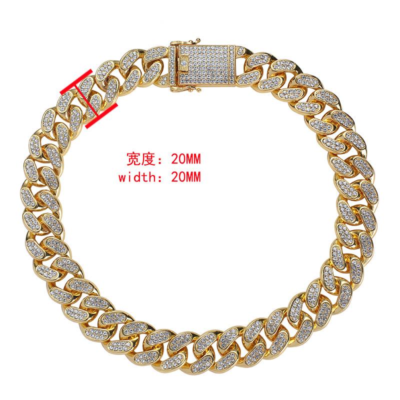 Pet Collar Full Diamond Jewelry 20mm Cuban Chain Suitable for Doberman, Rottweiler Large Pet Chain
Pet Collar Full Diamond Jewelry 20mm Cuban Chain Suitable for Doberman, Rottweiler Large Pet Chain