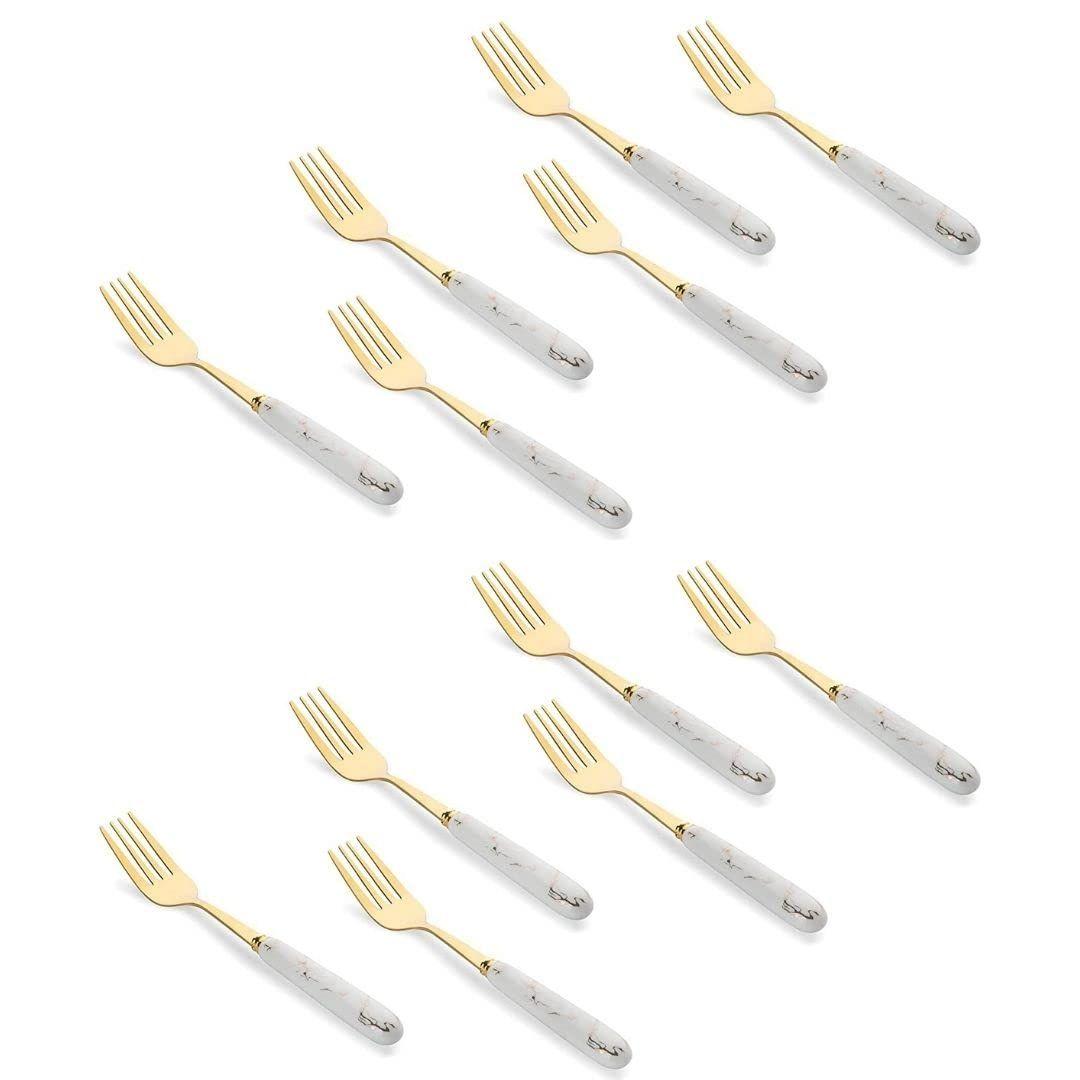 Золотой набор вилок из нержавеющей стали для дома, кухни и ресторана, столовые приборы, набор для сервировки стола, с керамической ручкой, посуда для салата, фруктов
Золотой набор вилок из нержавеющей стали для дома, кухни и ресторана, столовые приборы, набор для сервировки стола, с керамической ручкой, посуда для салата, фруктов