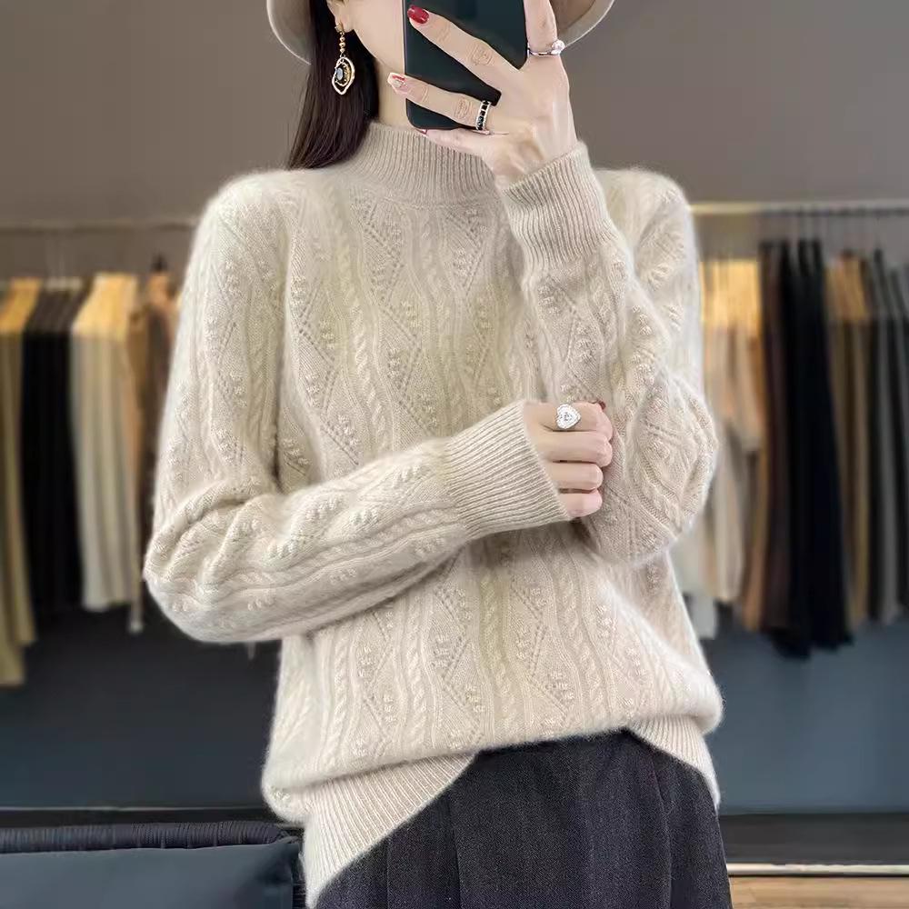 Women s Thickened Wool Half Turtleneck Cable Knit Sweater - Loose Fit for Autumn and Winter S (85-100 lbs)
Women s Thickened Wool Half Turtleneck Cable Knit Sweater - Loose Fit for Autumn and Winter S (85-100 lbs)