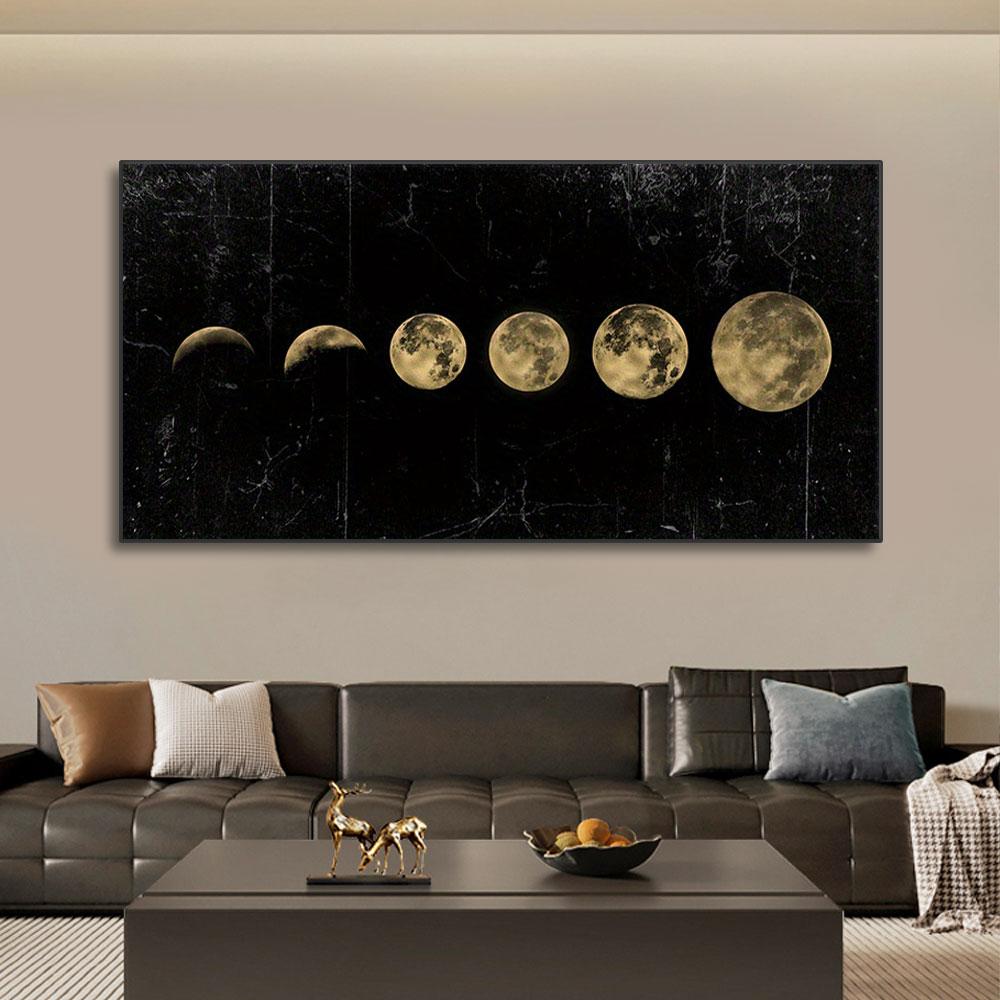 Wall Art Moon Phase Gold Black Posters Aesthetic Canvas Art Prints Abstract Painting Wall Picture for Living Room Home Decor 20x40cm No Framed
Wall Art Moon Phase Gold Black Posters Aesthetic Canvas Art Prints Abstract Painting Wall Picture for Living Room Home Decor 20x40cm No Framed