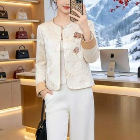 Tang Suit 2026: New Chinese Style Embroidered Jacket for Mother s Day L (105-120 jin) абрикосовий
Tang Suit 2026: New Chinese Style Embroidered Jacket for Mother s Day L (105-120 jin) абрикосовий