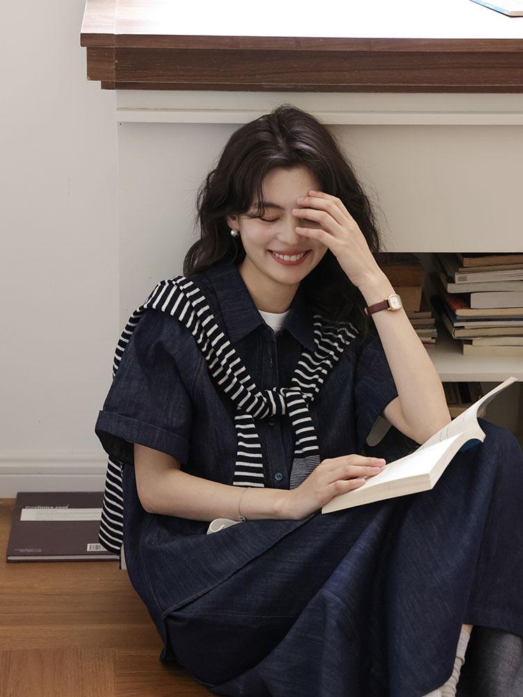 Summer literary and artistic Xiaoqing thin soft denim skirt women s skirt L
Summer literary and artistic Xiaoqing thin soft denim skirt women s skirt L