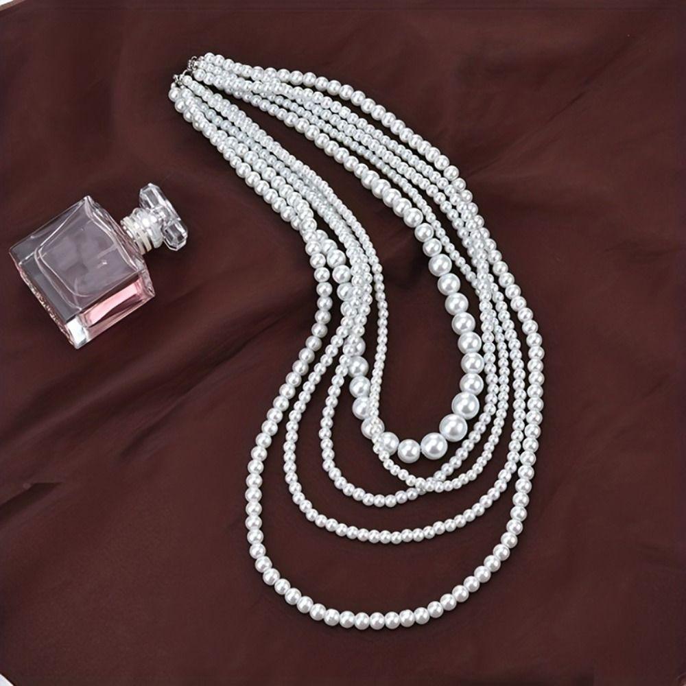 Sweet Multi Layer Necklaces Charms Exaggerated Necklaces Pearl Beaded Necklaces Dress Decoration
Sweet Multi Layer Necklaces Charms Exaggerated Necklaces Pearl Beaded Necklaces Dress Decoration