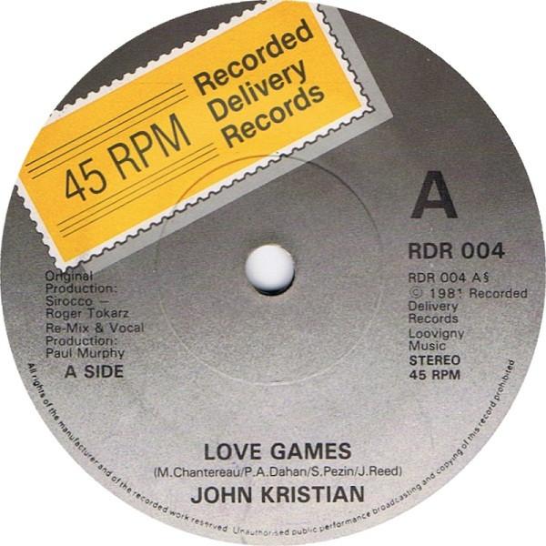 7inch Record JOHN KRISTIAN Love Games Cadillac RDR004 Recorded Delive 1981 UK Pop Used
7inch Record JOHN KRISTIAN Love Games Cadillac RDR004 Recorded Delive 1981 UK Pop Used