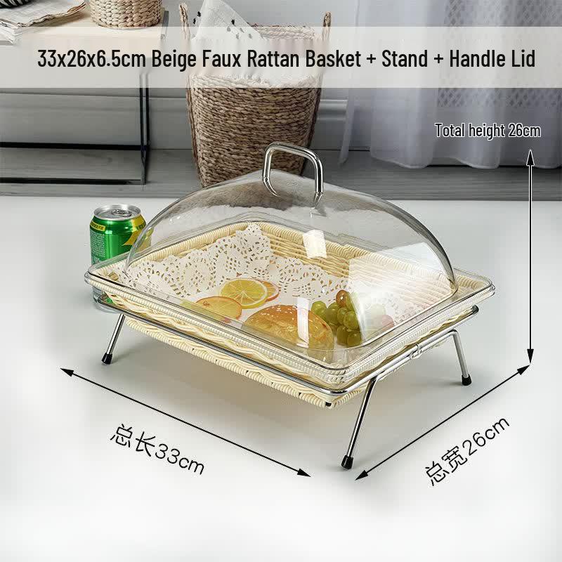 Imitation Rattan Food Display Basket with Lid
Imitation Rattan Food Display Basket with Lid