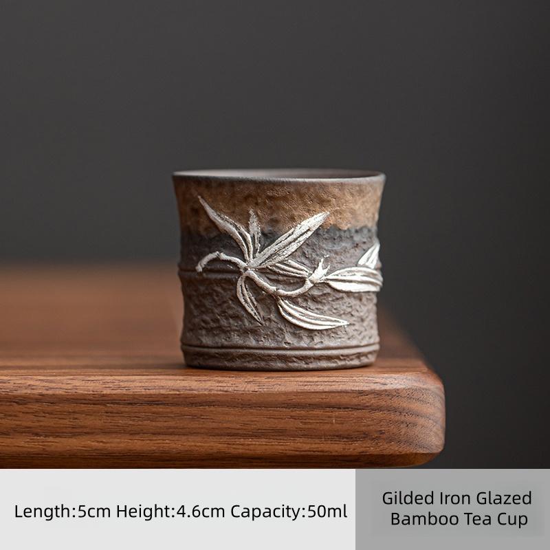 50ml Gilded Iron Glaze Bamboo Coarse Pottery Tea Cup Old Rock Mud Tea Smelling Cup Handmade Retro KungFu Tea Cup Tea Ceremony 200ml
50ml Gilded Iron Glaze Bamboo Coarse Pottery Tea Cup Old Rock Mud Tea Smelling Cup Handmade Retro KungFu Tea Cup Tea Ceremony 200ml