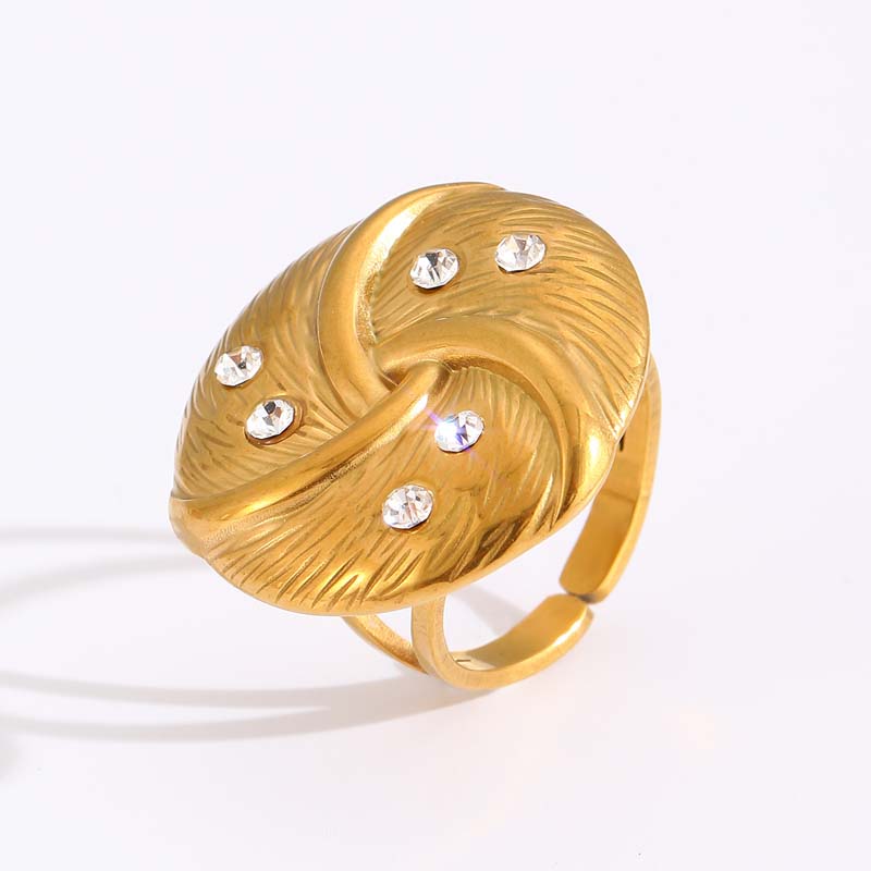 Exaggerated Gold Color Flower Open Rings for Women Fashion Metal Texture Heart Geometric Adjustable Finger Rings Party Zircon
Exaggerated Gold Color Flower Open Rings for Women Fashion Metal Texture Heart Geometric Adjustable Finger Rings Party Zircon