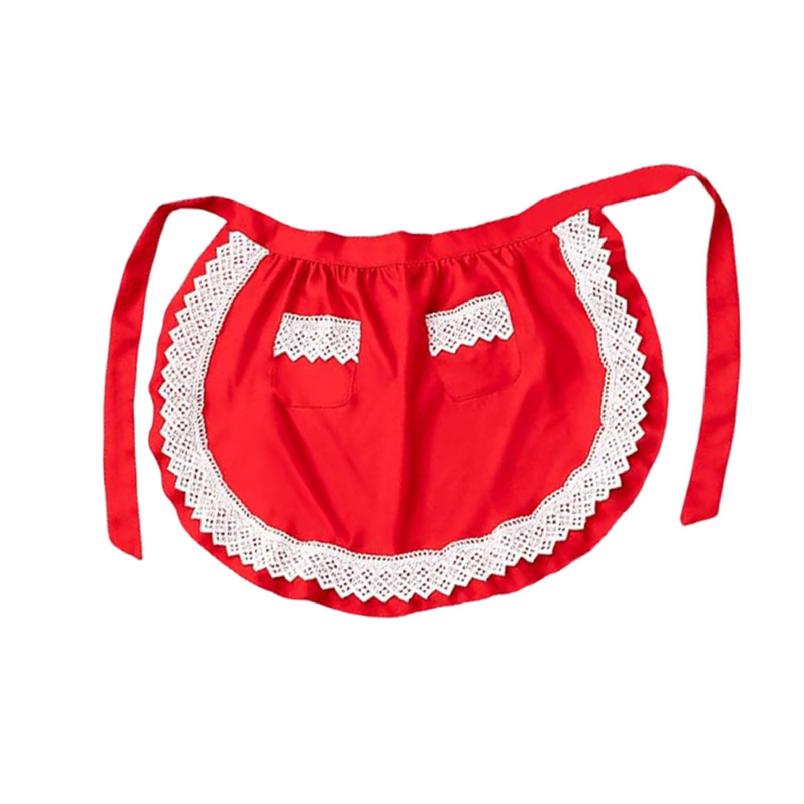 Напівфартух жіночий з рюшами, вінтажний, милий костюм покоївки, фартух офіціантки з кишенями для ресторану, кулінарії червоний
Напівфартух жіночий з рюшами, вінтажний, милий костюм покоївки, фартух офіціантки з кишенями для ресторану, кулінарії червоний